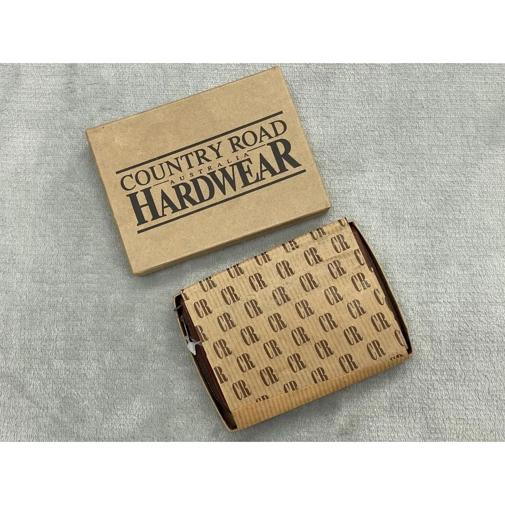 Country Road Key Case Wallet One Size Brown Leather Zip Australia